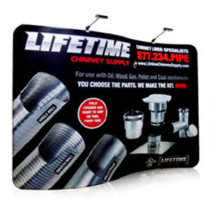 S curve media wall S curve media wall